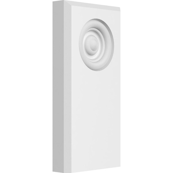 Ekena Millwork Standard Foster Bullseye Plinth Block with Beveled Edge, 4"W x 8"H x 1"P PBP040X080X100FOS03 - main